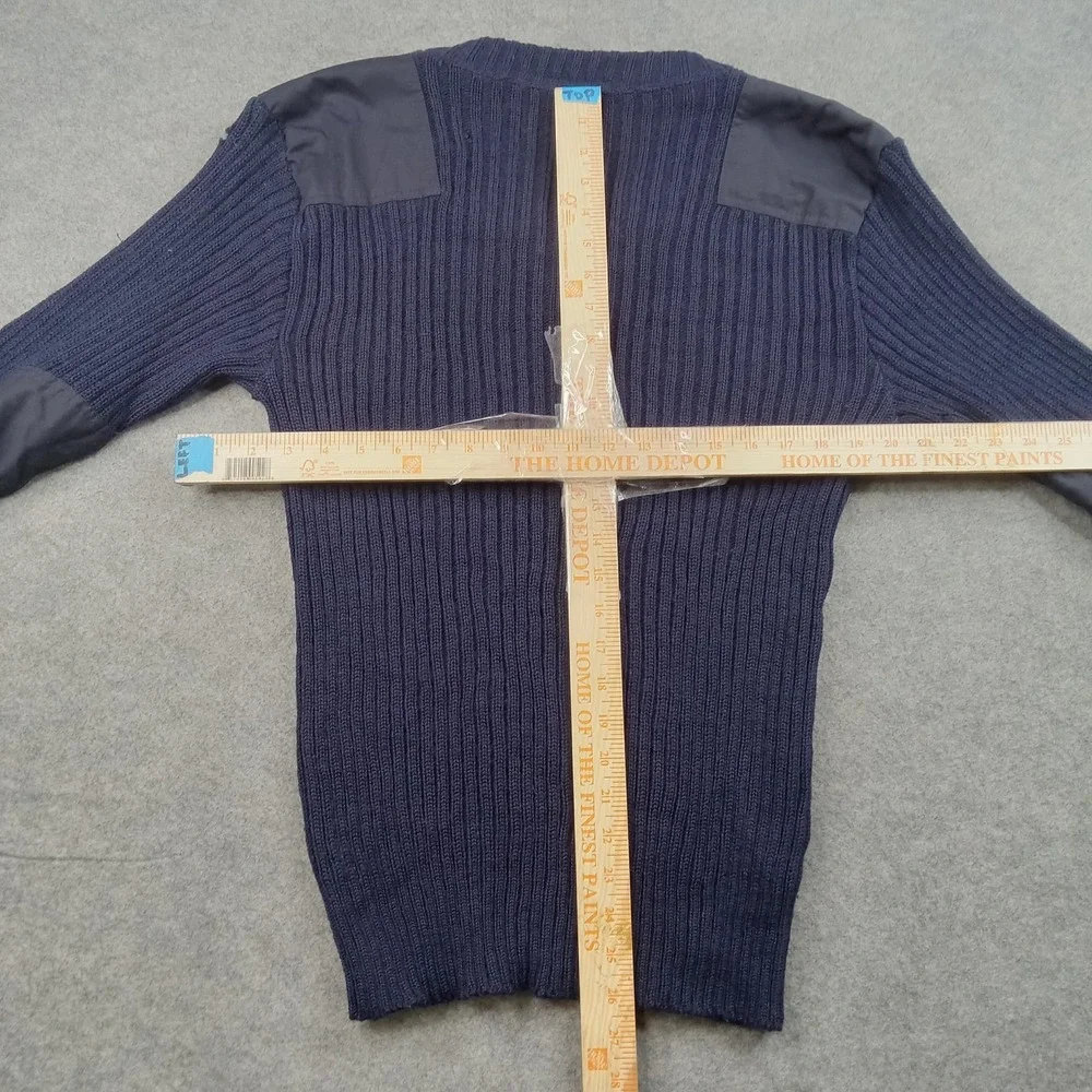 Brigade Quartermasters Sweater Mens‎ Large Blue Wool V Neck Commando England